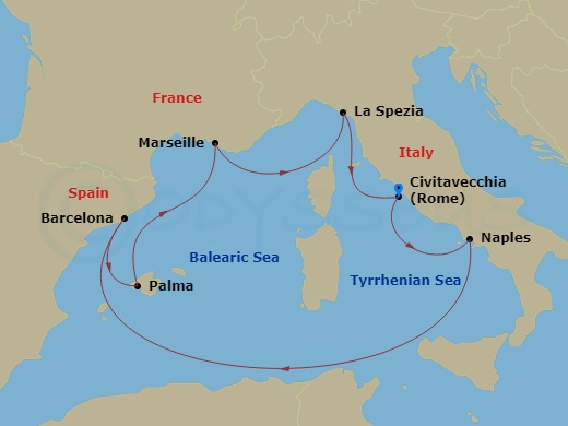 Itinerary map