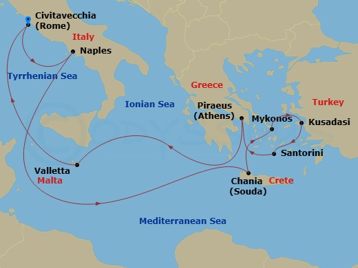 Itinerary map