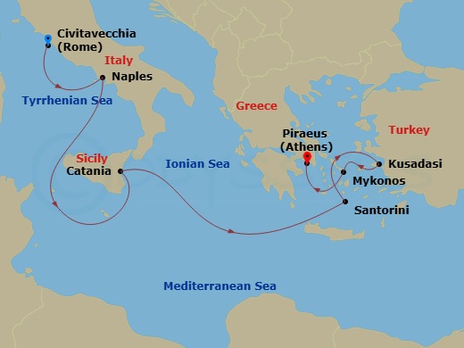Itinerary map