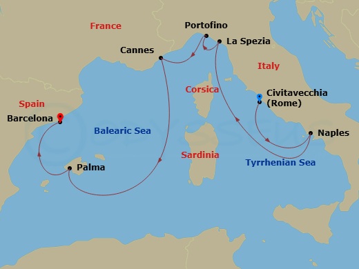Itinerary map