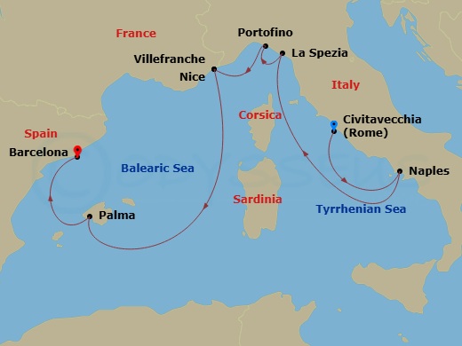 Itinerary map