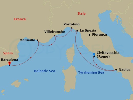 Itinerary map