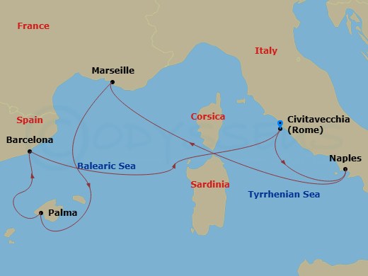 Itinerary map