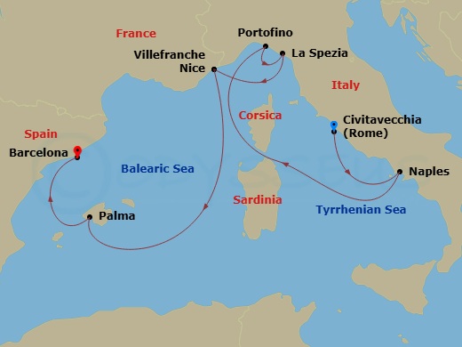 Itinerary map