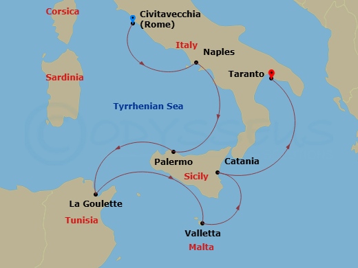 Itinerary map