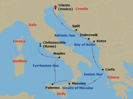 Itinerary map