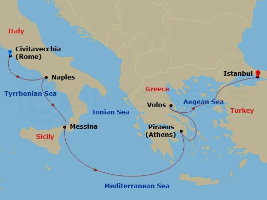 Itinerary map