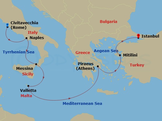 Itinerary map