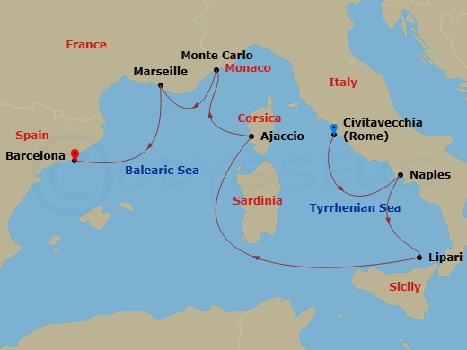 Itinerary map