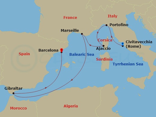 Itinerary map