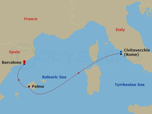 Itinerary map