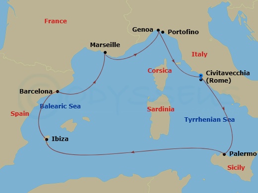 Itinerary map