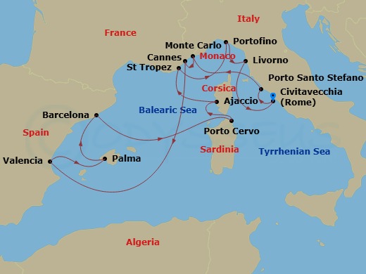 Itinerary map