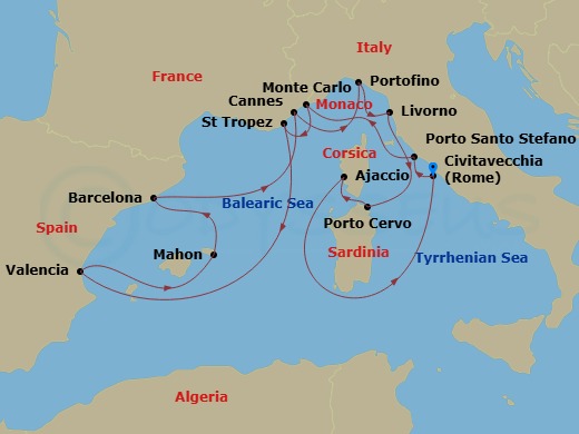 Itinerary map