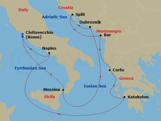 Itinerary map