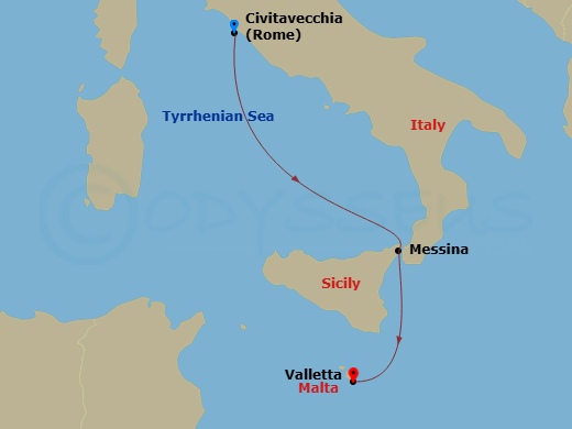 Itinerary map