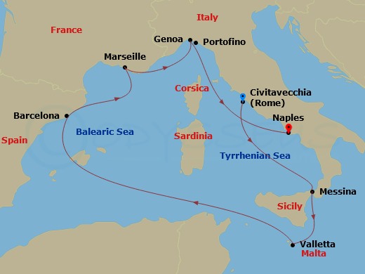 Itinerary map
