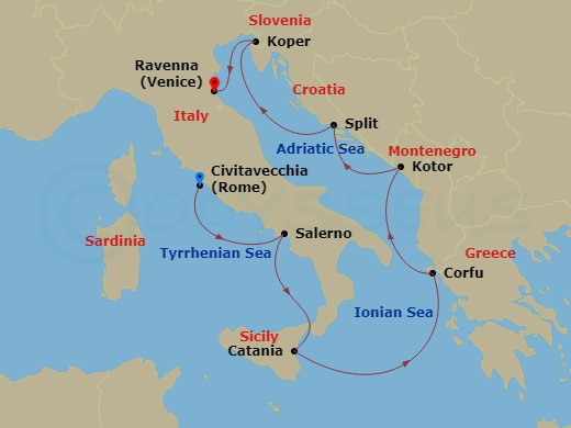 Itinerary map