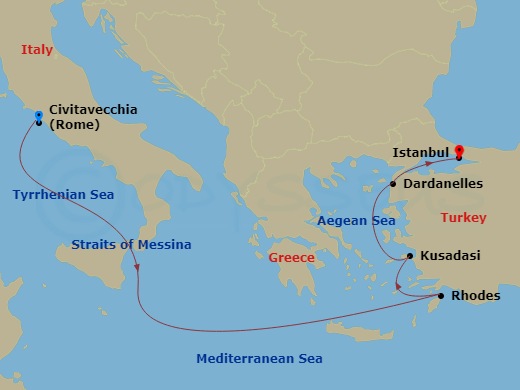 Itinerary map