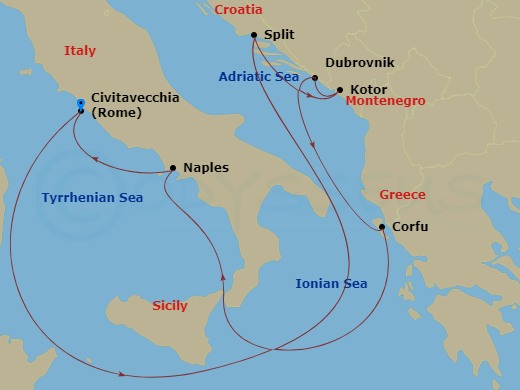 Itinerary map