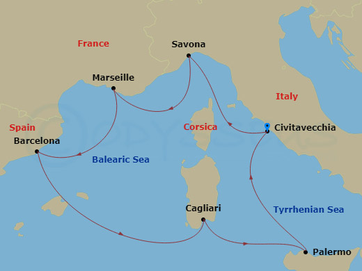 Itinerary map