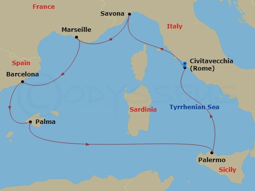 Itinerary map