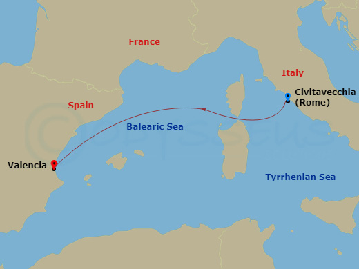 Itinerary map