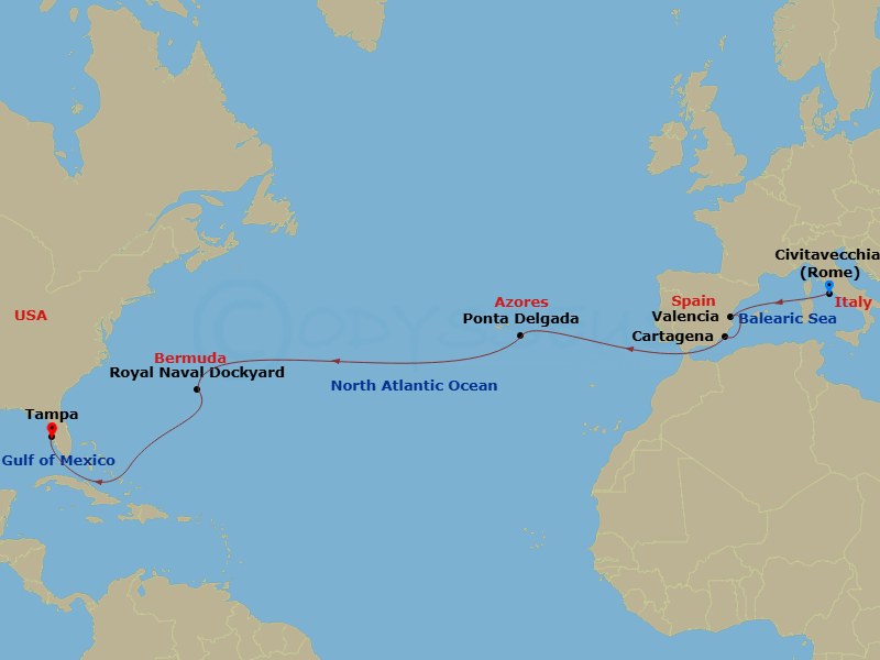 Itinerary map