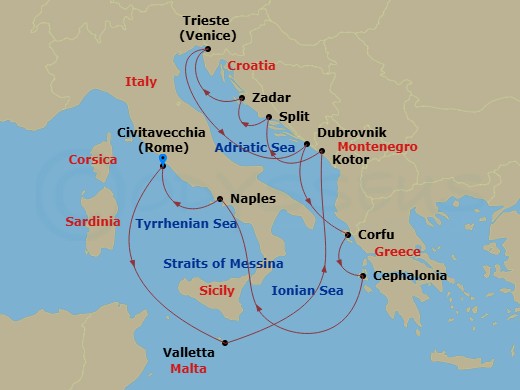 Itinerary map
