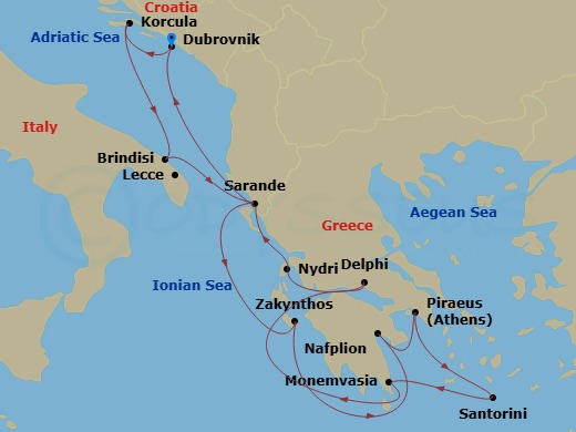 Itinerary map