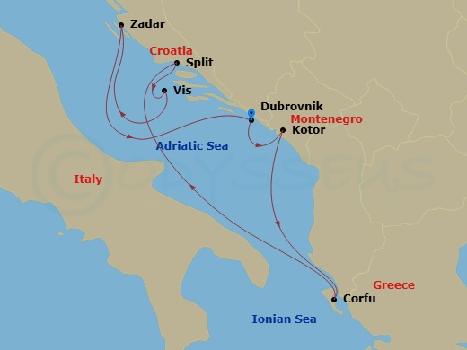 Itinerary map