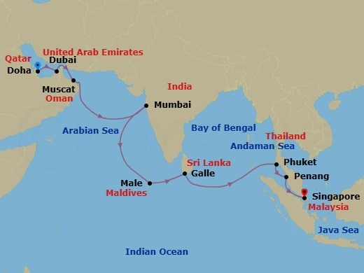 Itinerary map