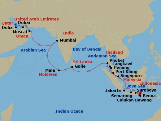 Itinerary map