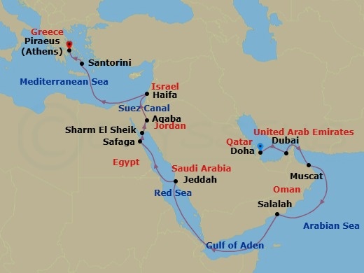 Itinerary map