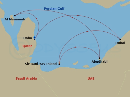Itinerary map