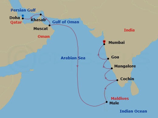 Itinerary map
