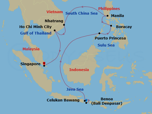 Itinerary map