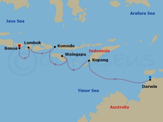 Itinerary map