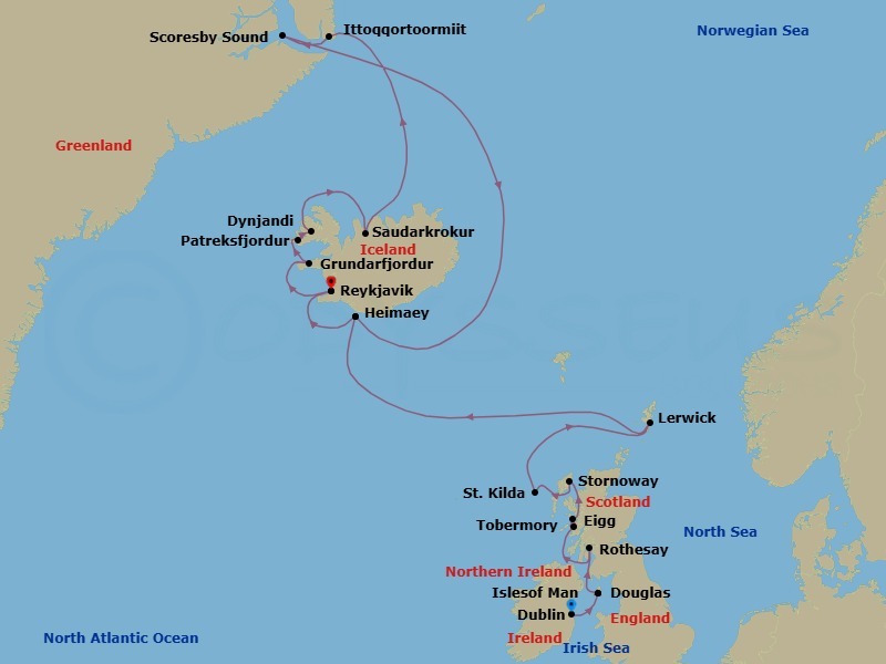 Itinerary map