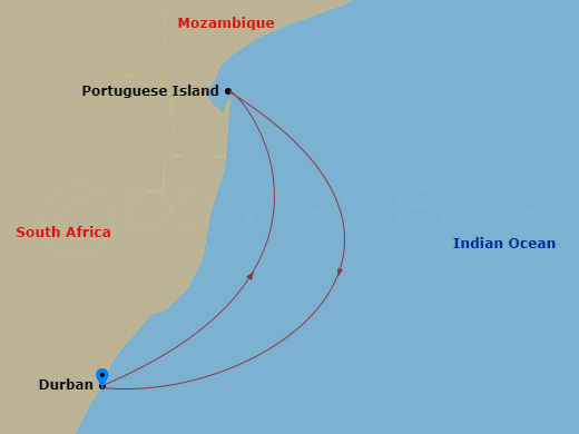 Itinerary map