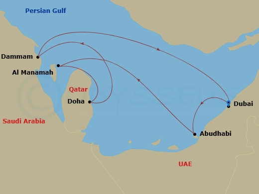 Itinerary map