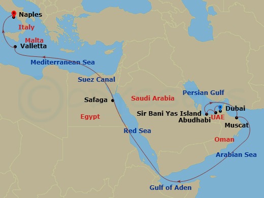 Itinerary map
