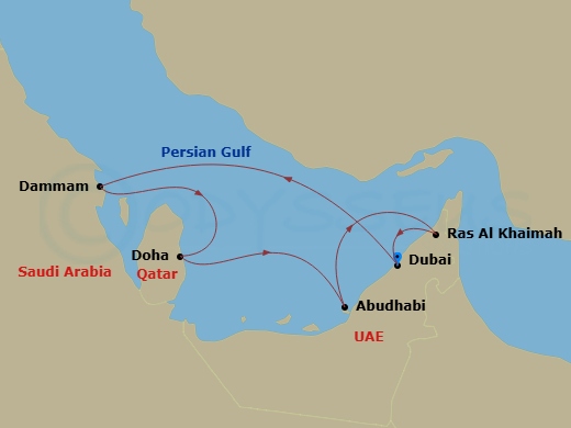 Itinerary map
