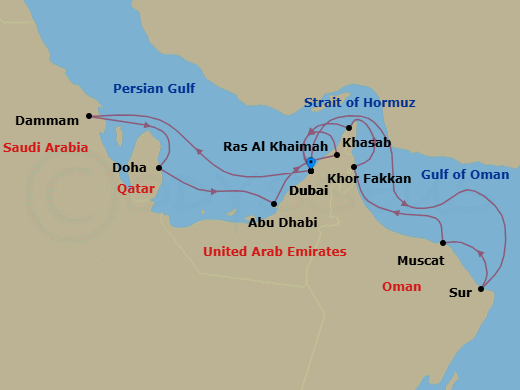 Itinerary map