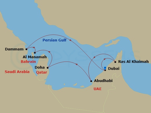 Itinerary map