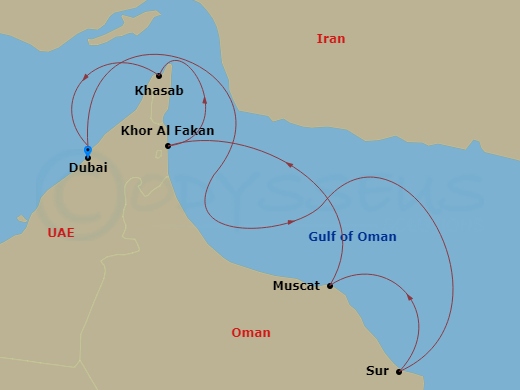 Itinerary map
