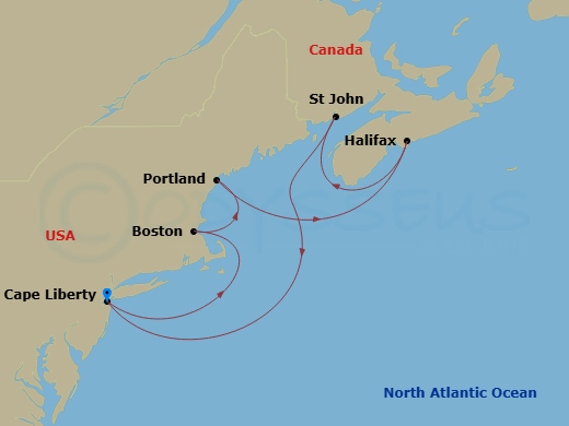 Itinerary map