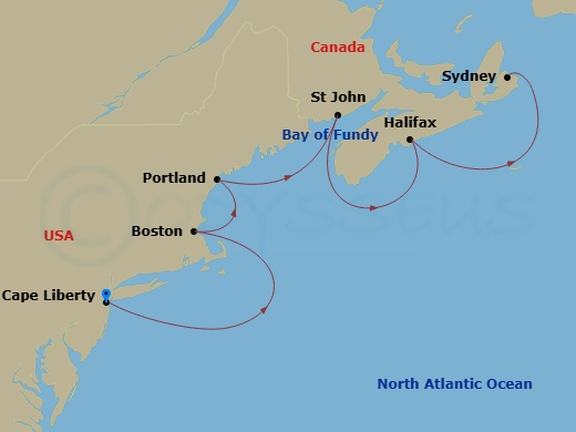 Itinerary map