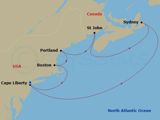 Itinerary map
