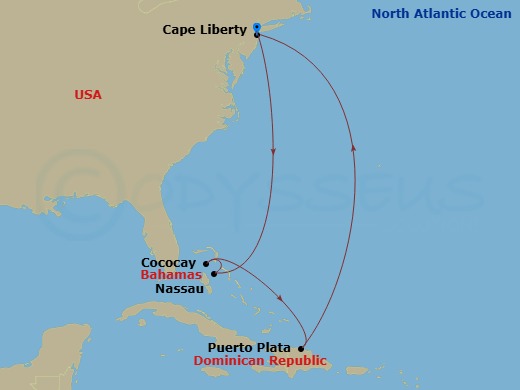 Itinerary map